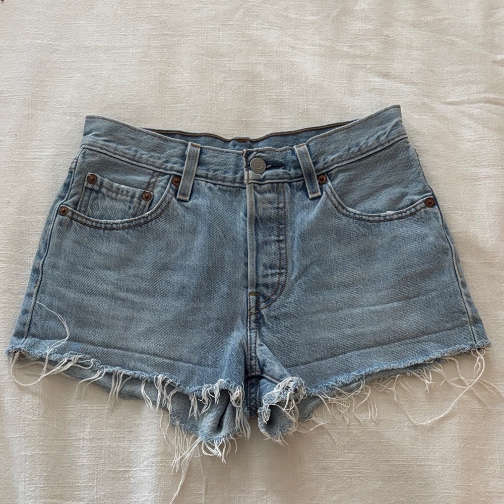 Levi's Light Blue Jean Shorts